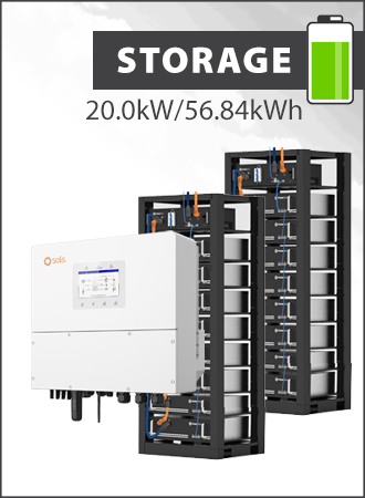 Solis S6 3PH 20kW Package & Pylon Powercube H2 56.84kWh